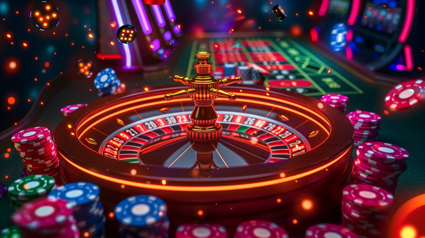 Screenshot permainan slot online dengan tema modern